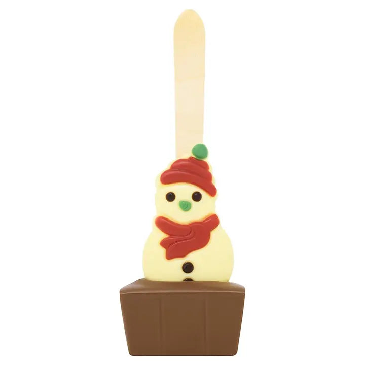 Christmas Snowman Milk Chocolate Hot Chocolate Spoon