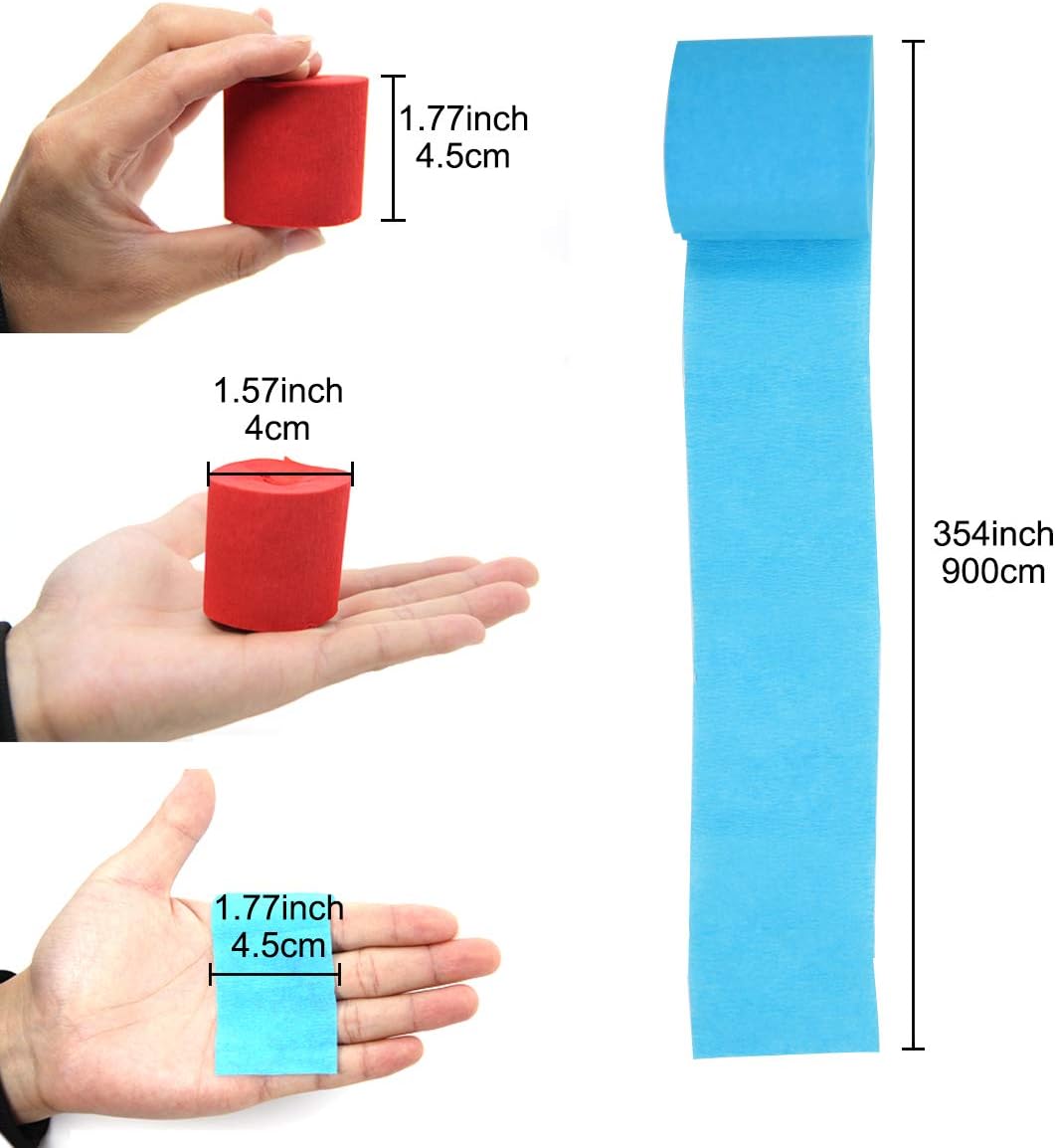 Colourful paper streamers x 6