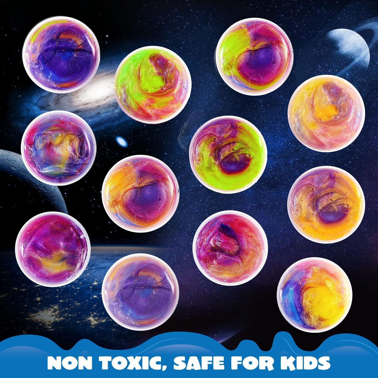 Galaxy Slime Mini Pots (6 pack)