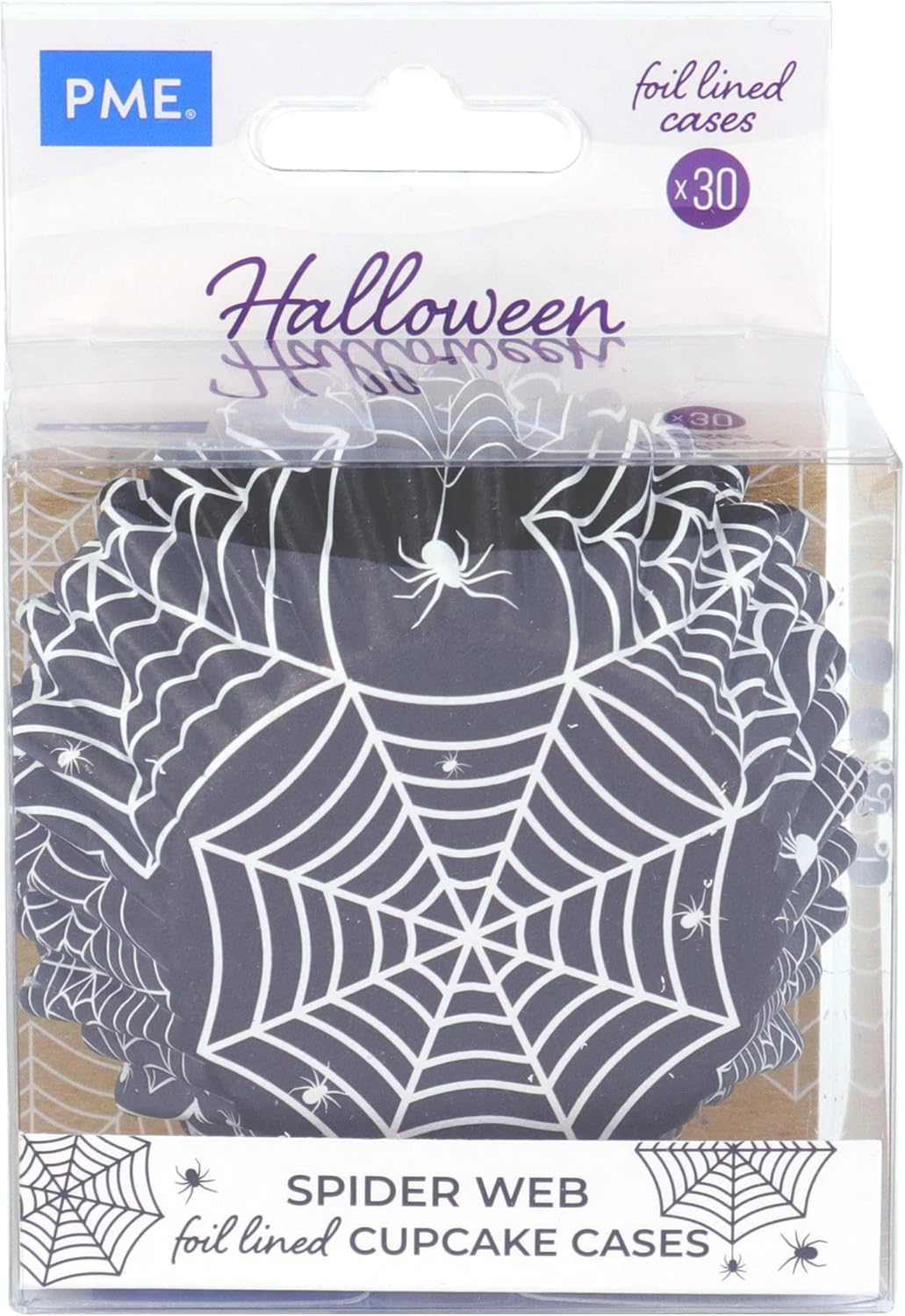30 Halloween Cupcake Cases - Spiderweb