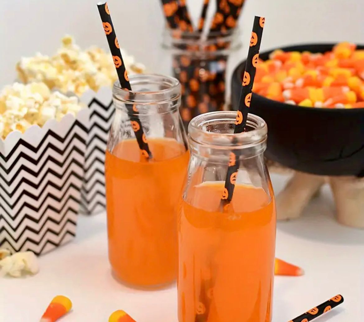 Halloween Straws - Pumpkin