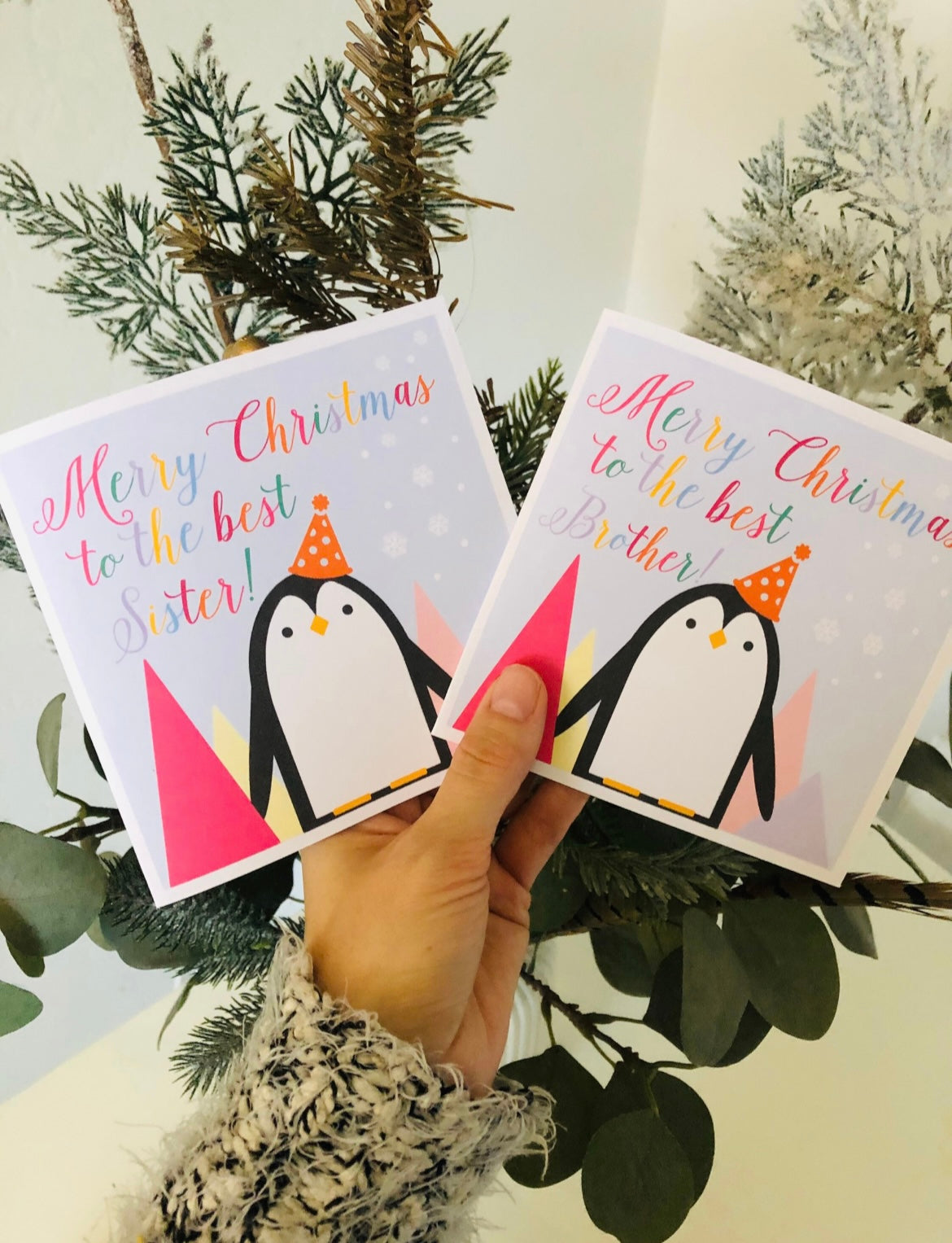 Festive Penguin Merry Christmas Card