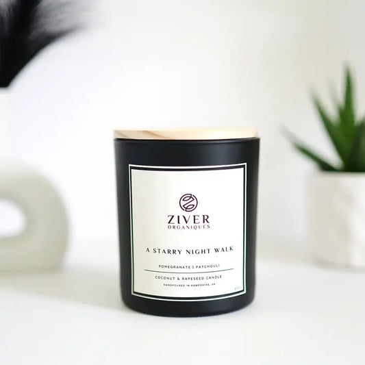 Starry Night Walk, Pomegranate & Patchouli Scented Candle