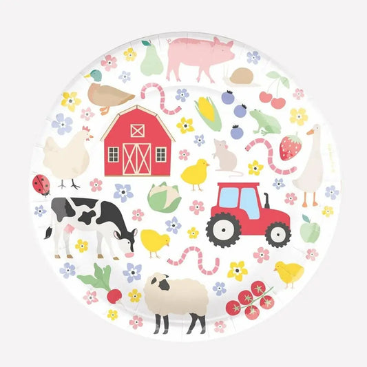 Farm animal plates