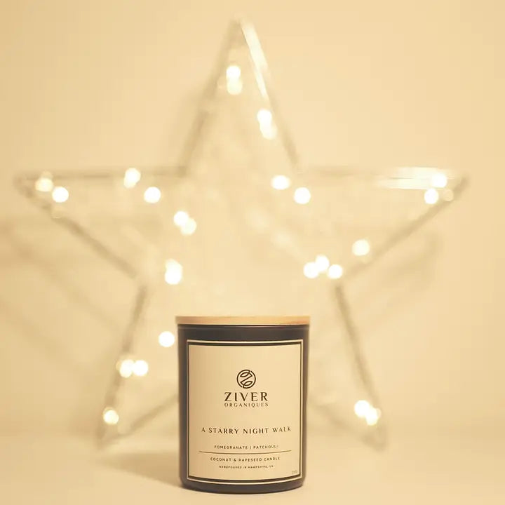Starry Night Walk, Pomegranate & Patchouli Scented Candle
