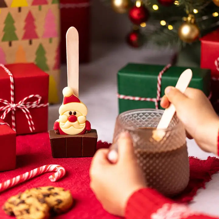 Christmas Santa Milk Chocolate Hot Chocolate Spoon