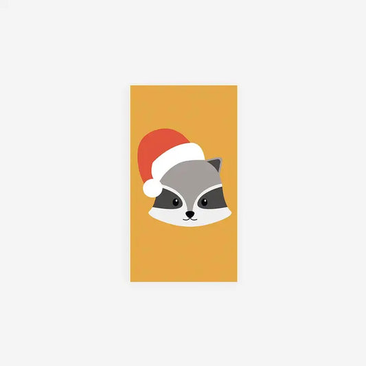 Mini Christmas Raccoon Notebook (Individual)