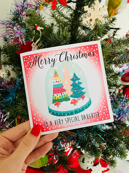 Merry Christmas Festive Snow Globe Card