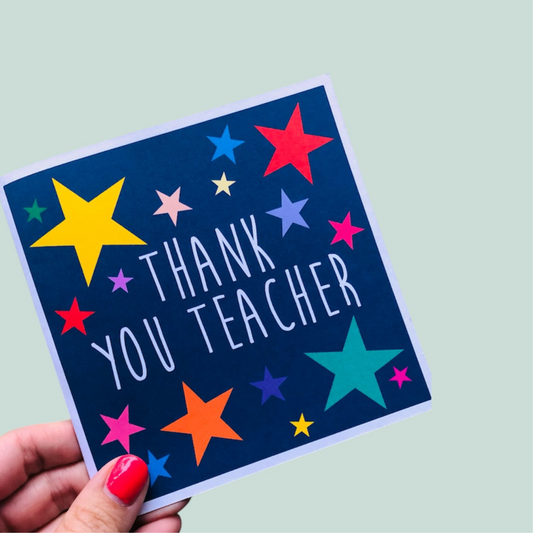 Personalised Thank You Teacher Card - Star