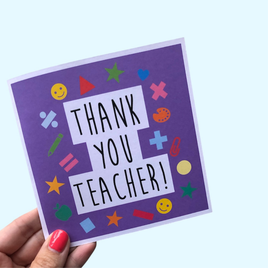 Personalised Thank You Teacher Card - School