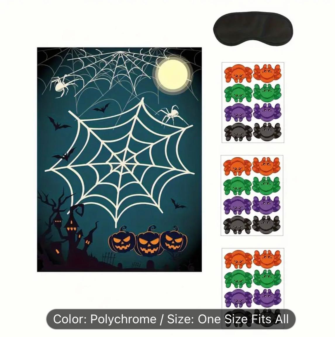 Halloween Game - Pin the Spider on the Web
