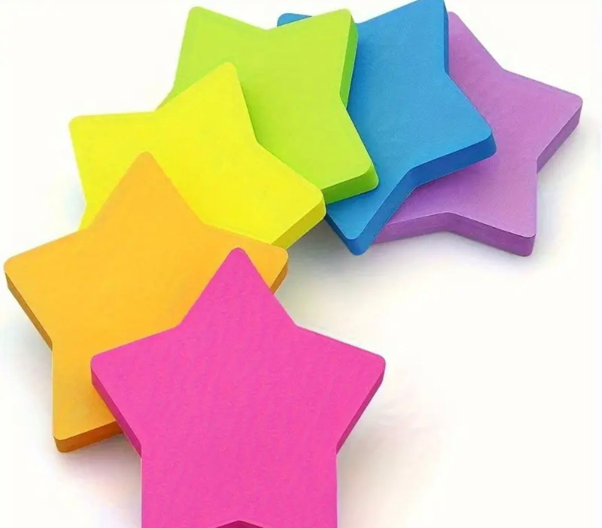 Colourful star notebooks