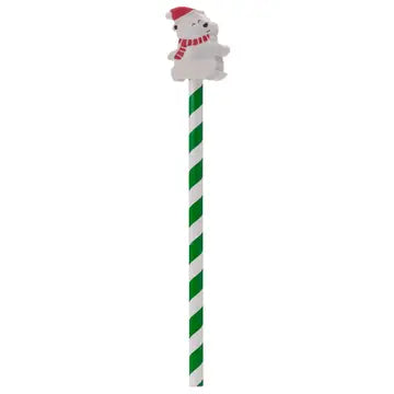 Christmas Characters Pencil with Eraser Topper