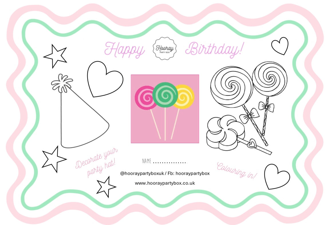 Simple Soft Pastel Birthday Box - 16 guests