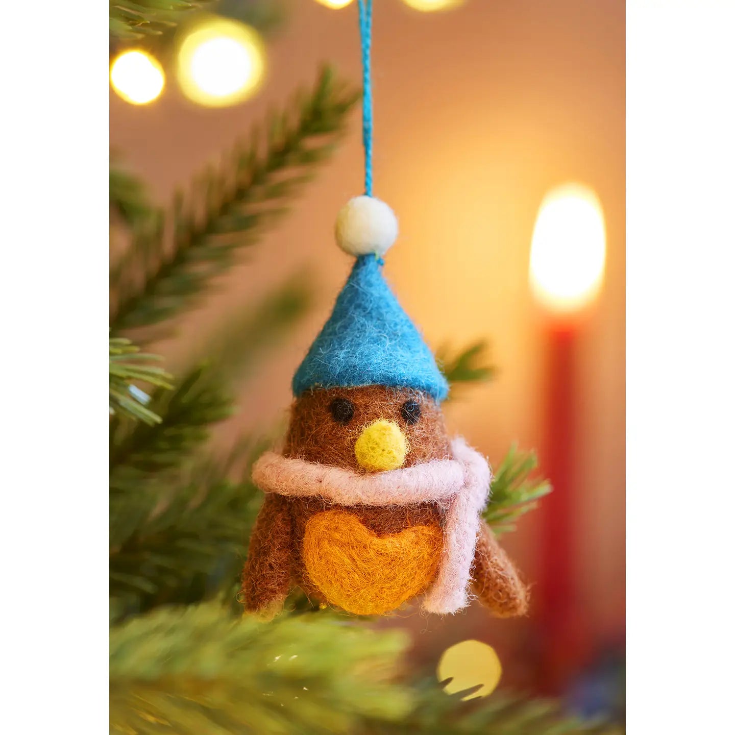 Hanging Felt Robin Decorations (Individual)