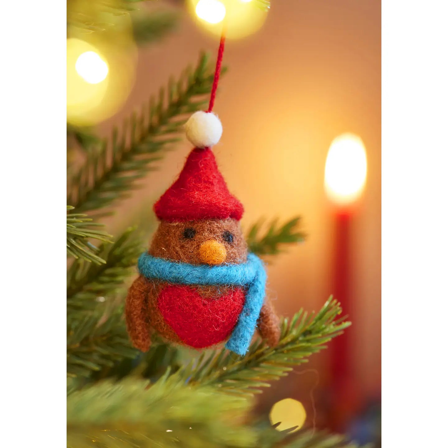 Hanging Felt Robin Decorations (Individual)