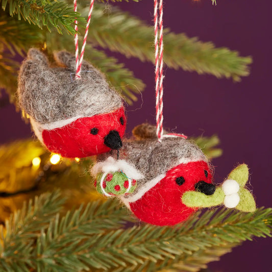 Felt Carry Robin Decoration