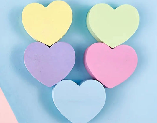 Colourful Mini Heart Notebooks (6 pack)