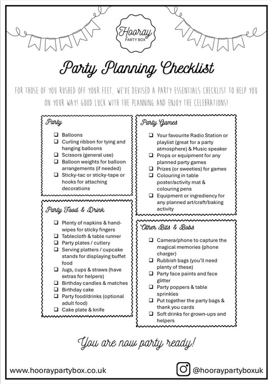Party Checklist (FREE)