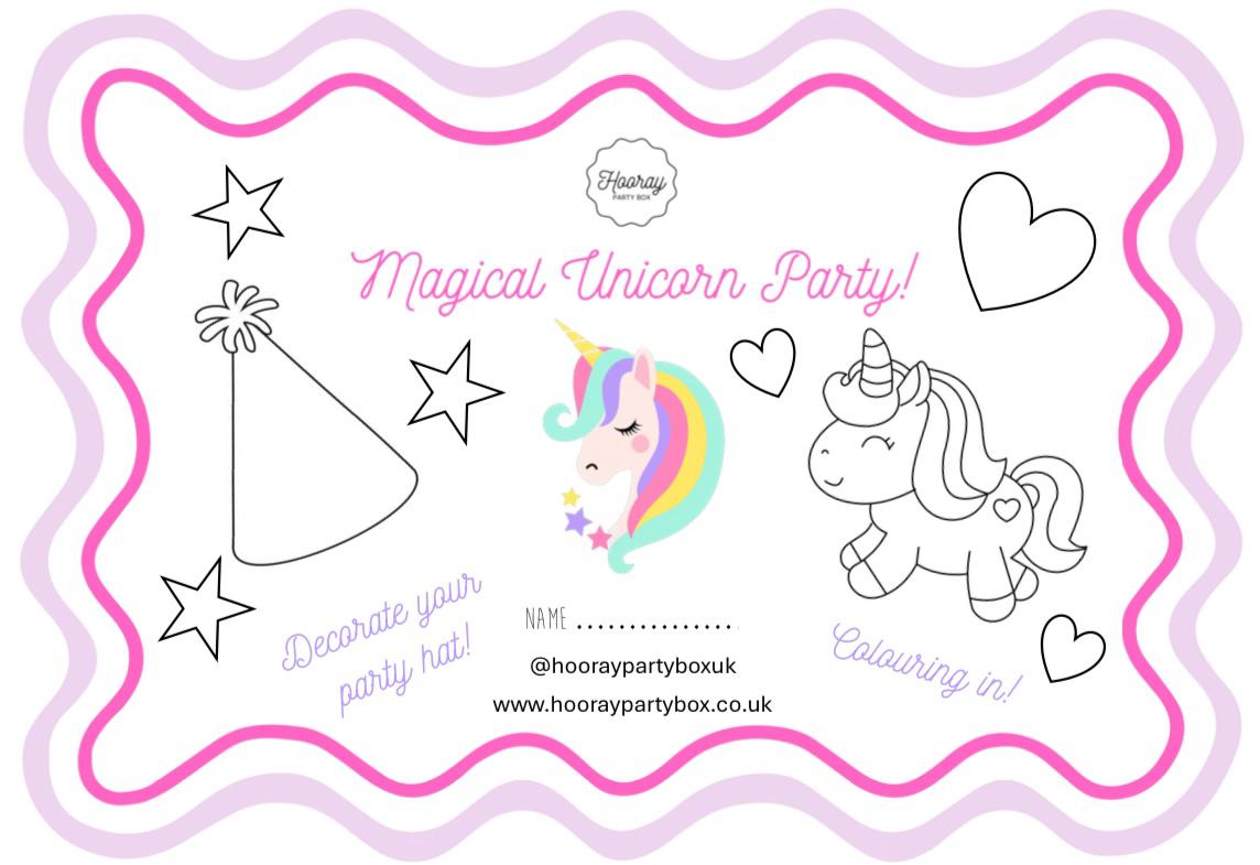 Simple Unicorn Fairy Princess Birthday Box - 8 guests