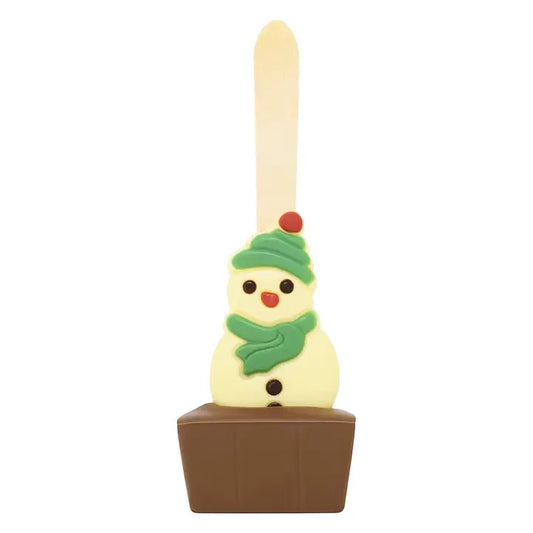 Christmas Snowman Milk Chocolate Hot Chocolate Spoon