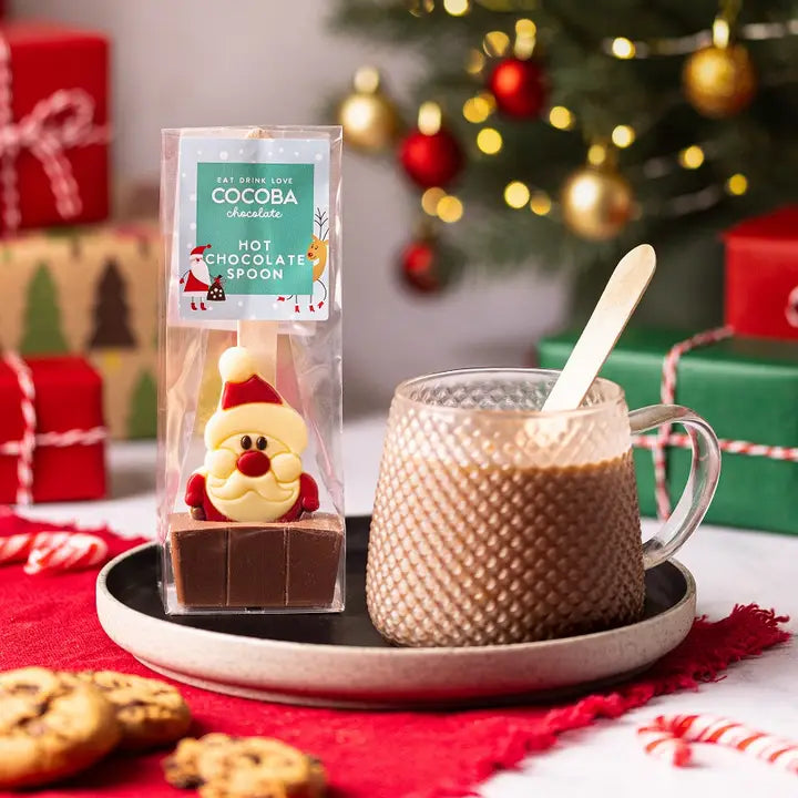 Christmas Santa Milk Chocolate Hot Chocolate Spoon