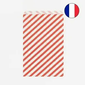 Red & White Stripe Party Bags (pack of 10)