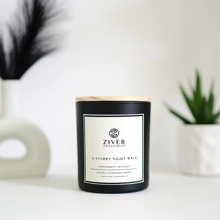 Starry Night Walk, Pomegranate & Patchouli Scented Candle